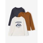 Lot de 3 t - shirts manches longues gar�on caramel
