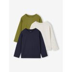 Lot de 3 t - shirts manches longues gar�on vert