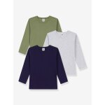 Lot 3 t - shirts manches longues multicolore