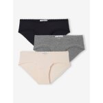 Lot de 3 shorties de grossesse en coton bio envie de fraide rose pâle Lot de 3 shorties de grossesse en coton bio envie de fraide rose pâle