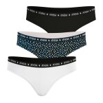 Lot de 3 slips ecopack blanc - imprim� gouttes - noir