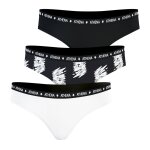 Lot de 3 slips fille ecopack girl mode athena fille blanc - tigres - noir