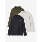 Lot de 3 sous - pulls garon. kaki