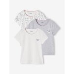 Lot de 3 tee - shirts animaux manches courtes fille cru