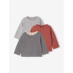 Lot de 3 tee - shirts b�b� terracotta