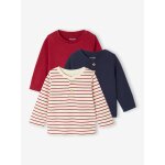 Lot 3 tee - shirts en coton bio bébé rouge Lot 3 tee - shirts en coton bio bébé rouge