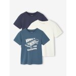 Lot 3 tee - shirts manches courtes garon bleu
