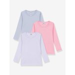 Lot 3 tee - shirts manches longues multicolore