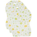 Lot de 30 bavoirs jetables en cellulose 30x blanc avec motifs de jungl