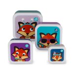Lot de 4 boites gigognes felicity fox multicolore Lot de 4 boites gigognes felicity fox multicolore