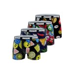Lot de 4 boxers aop fun noir / rouge / jaune / bleu