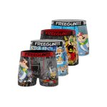 Lot de 4 boxers asterix gris / noir / bleu / rouge