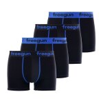 Lot de 4 boxers coton bleu noir / bleu