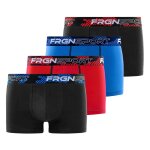 Lot de 4 boxers en coton dynamic tom noir / bleu / rouge / blanc