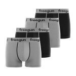 Lot de 4 boxers coton gris gris / noir