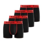 Lot de 4 boxers coton rouge rouge / noir