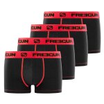 Lot de 4 boxers coton rouge rouge / noir