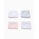 Lot de 4 boxers en coton unis / � fleurs multicolore