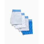 Lot de 4 boxers en coton unis / imprim�s multicolore