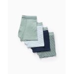 Lot de 4 boxers en coton unis / ray�s multicolore