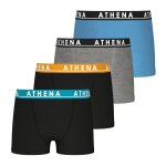 Lot de 4 boxers easy color noir - gris - bleu Lot de 4 boxers easy color noir - gris - bleu