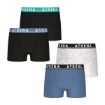 Lot de 4 boxers gar�on easy color athena noir - bleu - chin�