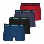 Lot de 4 boxers gar�on my petit prix athena marine - noir - gris - rouge