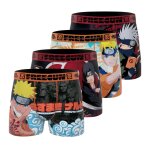 Lot de 4 boxers naruto classic rouge / noir / jaune / orange