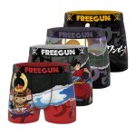 Lot de 4 boxers one piece rouge / noir / orange / vert / violet