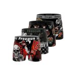 Lot de 4 boxers rock da summer noir / gris / orange / blanc