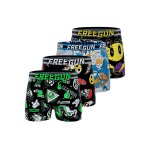 Lot de 4 boxers skate 90 graph gris / vert / noir / violet / bleu / jau Lot de 4 boxers skate 90 graph gris / vert / noir / violet / bleu / jau