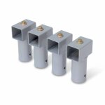 Lot de 4 connecteurs 40x38mm pour trampolines sweeek de 430 � 490cm de diam�tre gris