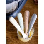 Lot de 4 cuill�res 1er �ge silicone beige