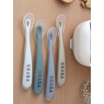Lot de 4 cuill�res 1er �ge soft galet / bleu nuage / bleu balt