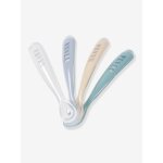 Lot de 4 cuillères 1er Âge soft sans bpa bleu / gris / ocre Lot de 4 cuillères 1er Âge soft sans bpa bleu / gris / ocre
