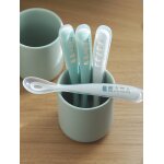 Lot de 4 cuillères 1er Âge soft sans bpa vert sauge Lot de 4 cuillères 1er Âge soft sans bpa vert sauge