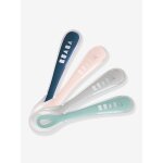 Lot de 4 cuill�res 2�me �ge soft sans bpa blue / pink / mist / green