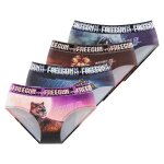 Lot de 4 culottes fille wild animals rose / violet / noir / marron