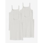 Lot de 4 dbardeurs fille basics blanc