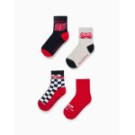 Lot de 4 paires de chaussettes avec flash mcqueen multicolore