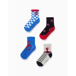 Lot de 4 paires de chaussettes avec imprim�s spider - man multicolore