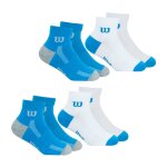 Lot de 4 paires de chaussettes mi - basses essentiel turquoise - blanc Lot de 4 paires de chaussettes mi - basses essentiel turquoise - blanc