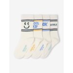 Lot de 4 paires de chaussettes sport en ctes garon cru