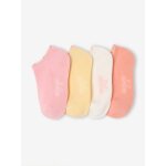 Lot de 4 paires de socquettes fille basics assorties