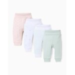 Lot de 4 pantalons extra confortables flowers multicolore Lot de 4 pantalons extra confortables flowers multicolore