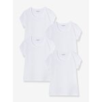 Lot 4 t - shirts maillot de corps basics blanc