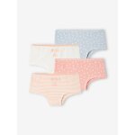 Lot de 4 shorties fille fantaisie basics �cru