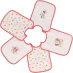 Lot de 5 bavoirs minnie coton rose