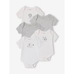 Lot 5 bodies b�b� manches courtes lot blanc