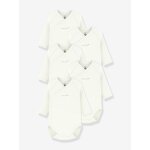 Lot de 5 bodies crois�s petit bateau blanc